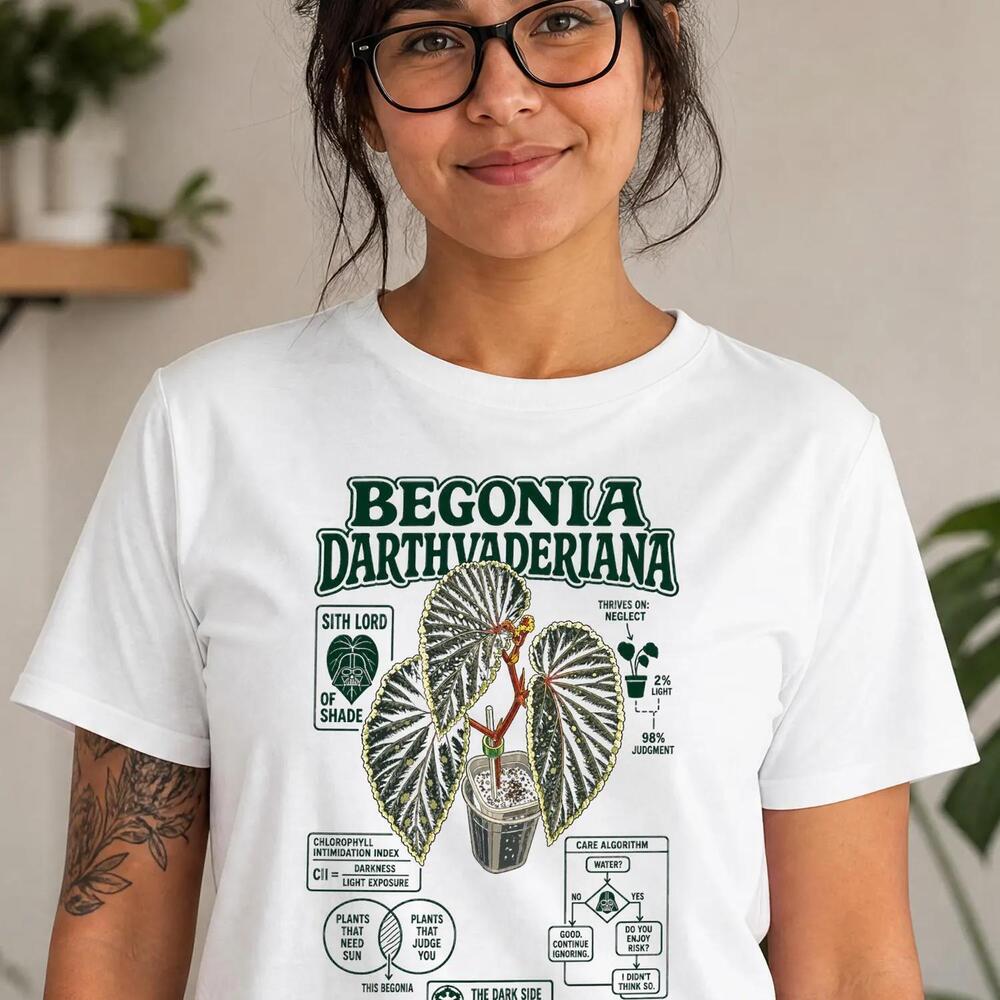 Funny Begonia Darthvaderiana Shirt Retro House Plants Gift